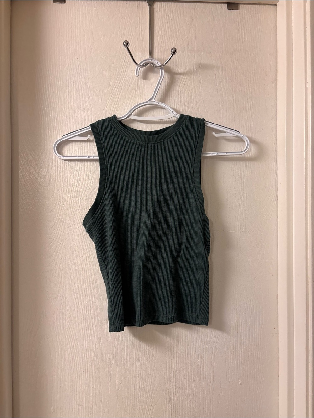 Hollister Dark Green Ribbed Crewneck Tank